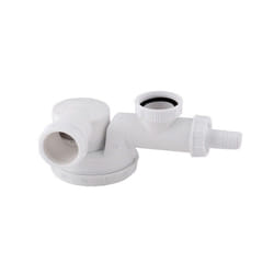 Single Space Saving Kitchen Sink Drain Waste Trap 1/2" X 40mm Dish Washer Input