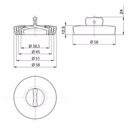CON:P SA168 Wirquin 39224001 Kit bouchon universel Pour vidage Ã 36 Ã  Ã 58, gris Universal Valve Plug 36-58 mm, Grey - Additional view 5