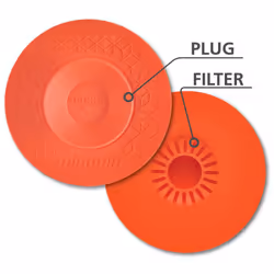 4 Colours Universal 2in1 Kitchen Sink Plug/Filter 110mm Stick Function Easy Use - White