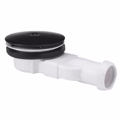 Black Dome DN40 Slim Shower Drain Waste Trap Super Flat Cup-Connection 24l/min