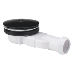 Black Dome DN40 Slim Shower Drain Waste Trap Super Flat Cup-Connection 24l/min