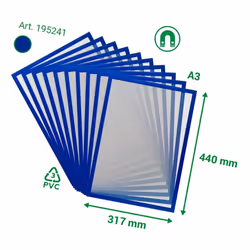 Tarifold ES 195241 â Magneto PRO 10 A3 Magnetic Information Frame for Documents, Notices, Sign, Exchange and Quick Insert â Magnetic Back Metal