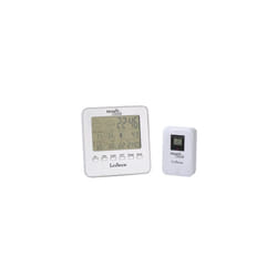 Lexibook Weather Station Meteoclock Silver, Waterproof Outdoor Sensor, Moon Phase, Alarm and Snooze Function, Battery Operated, silver, SM940