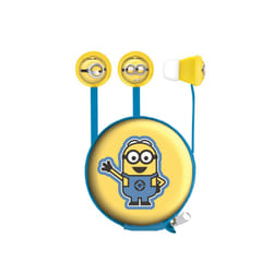 Universal Despicable Me Minions Stereo Headphones, ear-tips included, 3.5mm jack, mic integrated, Blue/Yellow, HP008DES