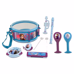 Lexibook Disney Frozen Musical Set 7 pcs, Musical toy set, Castanets, Drum, Harmonica, Maraca, Recorder, Tambourine, Trumpet, ...