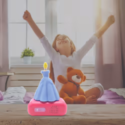 Lexibook RL800DP 3D Disney Princess Childrens Clock with Night Light
