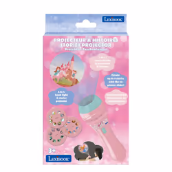 LTC050UNI Unicorn, Torch Light and Projector with 3 Discs, 24 Images, Create Your own Stories, Pink