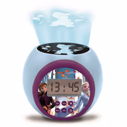 Lexibook Projector Alarm Clock Disney Frozen 2 Anna Elsa with snooze function and alarm function, Digital alarm clock, Disney ...