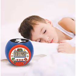 Super Mario Childrens Projector Clock with Timer