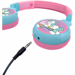 LEXIBOOK Unicorn 2-in-1 Bluetooth Headphones Stereo Wireless Wired, Kids Safe, Foldable, Adjustable, HPBT010UNI