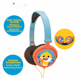 Baby Shark Foldable Stereo Headphones with Volume Limiter