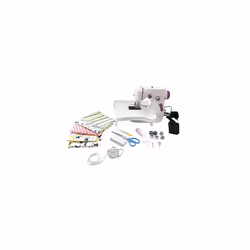 Workshop, Sewing Machine, 5 Fabric Coupons & Accessories Included, White/Purple, SW200