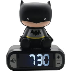LEXIBOOK RL800BAT Digital Alarm Kids with Night Light Snooze, Childrens Clock, Luminous Batman, Black Colour