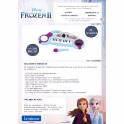 Lexibook Frozen Electronic piano for children with light effects