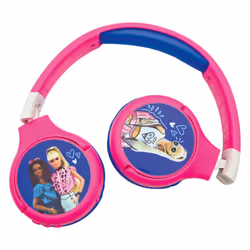Lexibook HPBT010BB Barbie Bluetooth & Wired Foldable Headphones