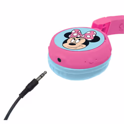HPBT010MN Minnie, 2-in-1 Bluetooth Headphones, Stereo, Wireless, Wired, Kids Safe, Foldable, Adjustable, Pink/Blue, M
