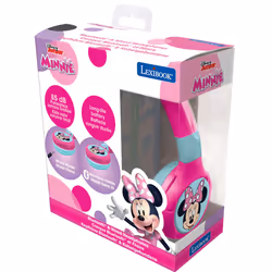 HPBT010MN Minnie, 2-in-1 Bluetooth Headphones, Stereo, Wireless, Wired, Kids Safe, Foldable, Adjustable, Pink/Blue, M