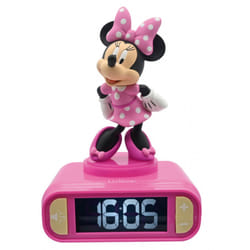 Lexibook RL800MN 3D Minnie Mouse Childrens Clock with Night Light