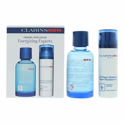 Clarins Men Energizing Experts Gift Set: Aftershave Energizer 100ml - Super Moisture Gel 50ml