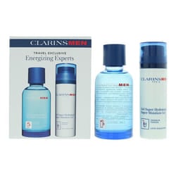 Clarins Men Energizing Experts Gift Set: Aftershave Energizer 100ml - Super Moisture Gel 50ml