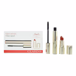Clarins Glam Attitude Gift Set: Mascara 01 Intense Black 8ml - Joli Rouge Velvet 742 Lipstick