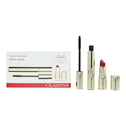 Clarins Glam Attitude Gift Set: Mascara 01 Intense Black 8ml - Joli Rouge Velvet 742 Lipstick
