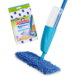Quick Spray Duo Flat Spray Mop with Washable Microfibre Mop Head Pads, Cleans Laminate, Wood and Tile Flooring, No-Touch Reversible Mop Head