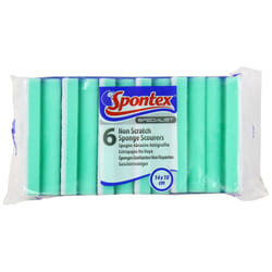Spontex Specialist Non Scratch Sponge Scourers (Pack of 6)