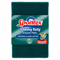 Spontex 3 Heavy Duty Scourer Pads 30g (Pack of 6)