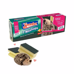 Spontex Washups Sponge Set 7 Pack x 6 (Total of 42 Sponges) 19400072