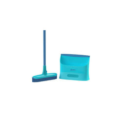 Spontex Catch and Clean Indoor Rubber Broom and Dustpan