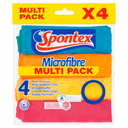 Spontex Microfibre Cloths, 4 Cloths
