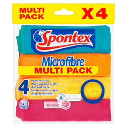 Spontex Microfibre Cloths, 4 Cloths
