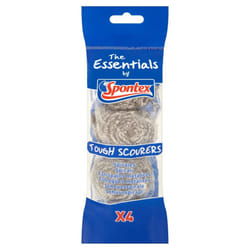 Spontex Essentials Tough Scourer 4pk