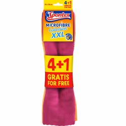 Spontex Microfibre Collection XXL, Microfibre, Assorted colours, Machine wash, 60 °C, 360 mm, 380 mm