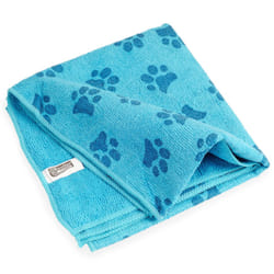Spontex Microfibre Pet Towel Soft Dog Bath Robe Addition to Puppy Grooming Brush - Turquoise