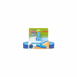 CatchClean Rubber Broom For Interior Handle Not Included Washable Dirty Catch and Hair Blue