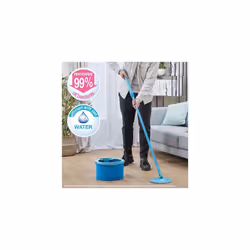 Aqua Revolution System X'tra Floor Mop and Bucket Set â Separates Clean & Dirty Water â Cleans Laminate, Wood & Tile Flooring â Flat Spin Mop