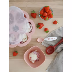 BÃABA - Set of 2nd Age Training Fork and Spoon Nude - Ergonomique Shape - Suitable for Left-Handed and Right-Handed - Transport Case included - Pink - Additional view 6