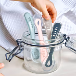 Beaba 2nd Age Spoons Silicone 4pcs Baby Toddler Feeding Weaning Cutlery Set