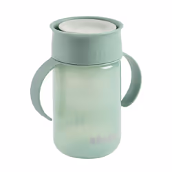 BEABA, 360 Sippy Cup with Anti-Drip Disc, Patented Anti-Leak System Weaning Cup, from 12 Months, Removable Handles, Hygienic ...