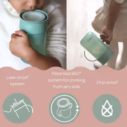 BEABA, 360 Sippy Cup with Anti-Drip Disc, Patented Anti-Leak System Weaning Cup, from 12 Months, Removable Handles, Hygienic Lid, Fast Learning,