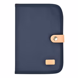 Béaba Health Book Cover, Geneva, 2 Inside Pockets, Press Stud, Waterproof Fabric, Navy
