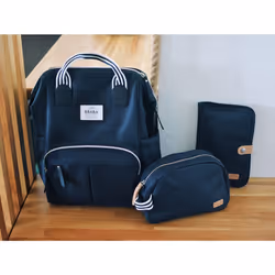 BÃ©aba Health Book Cover, Geneva, 2 Inside Pockets, Press Stud, Waterproof Fabric, Navy