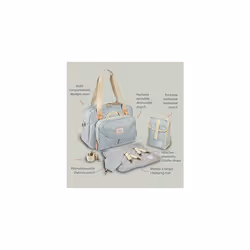 BEABA, Changing Bag Geneva II, Modular, Large Capacity, Multiple Storage, Removable Front Pocket, Changing mat, Isothermal Lunch Pocket, Stroller