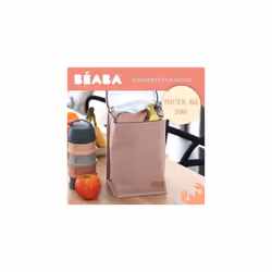BEABA, Isothermal Baby Food Pouch, Large Size Bottle Storage, Large Capacity, Carries a Complete Meal, Soft Material, Foldable, Waterproof Fabric,