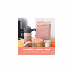 BEABA, Isothermal Baby Food Pouch, Large Size Bottle Storage, Large Capacity, Carries a Complete Meal, Soft Material, Foldable, Waterproof Fabric,