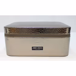 Jimmy Choo Bronze Snakeskin Cosmetic/ Case/ Vanity Bag