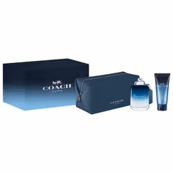 Coach Blue Eau de Toilette 3 Piece Set - 3.3 fl. oz. Spray 3.3 fl. oz. Shower Gel Pouch - Long Lasting Fragrance with notes ...