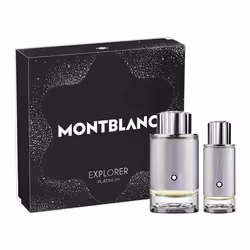 MONTBLANC Explorer Platinum Eau de Parfum 2 Piece Set - 3.3 fl. oz. Spray 1.0 fl. oz. Spray - Long Lasting Fragrance with no ...